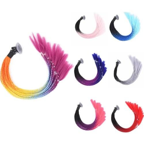 Twist Braids Motorcycle Ponytail Dirty Gradient Ramp Pig Tail Hair Punk Free Style Biker Helmet Decoration Helmet Accessories