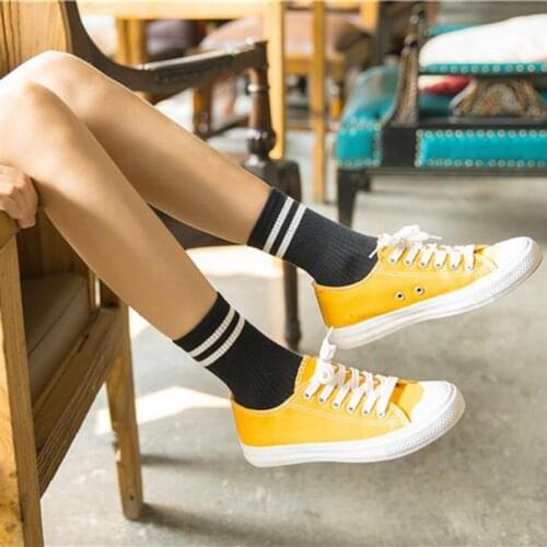 Casual Striped Women Sock Soft Cotton StripedSoft Striped Crew Socks Casual Sports Short Socks Girls Gifts