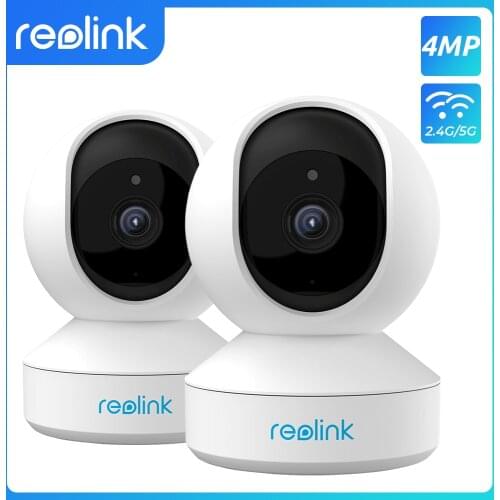 Reolink 4MP Baby Monitor 2Pack Pan/Tilt WiFi Camera 2.4G/5G 4MP Full HD WiFi Video Camera Indoor Home Security IP Camera E1 Pro