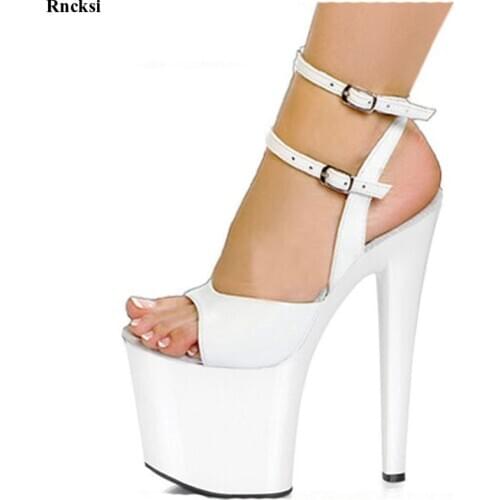 Rncksi Women Wedding Party Sandals Sexy New sandals platform 20cm high heels Night clubbing Pole Dance Girls Sandals Shoes