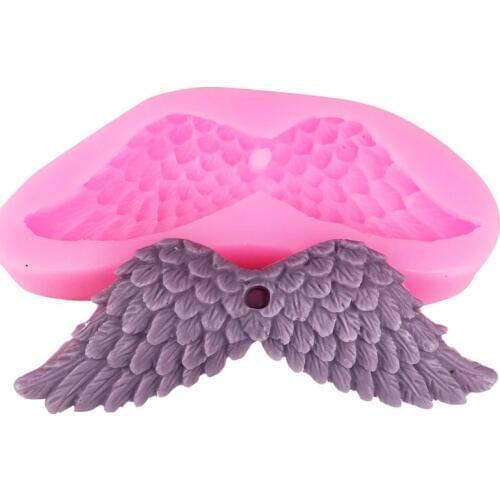Silicone Angel Wings Solid Perfumed Gypsum Wax Paraffin Wax Sheet Capsizing Silicone Molds Sugar Cake Decorating Concrete Molds