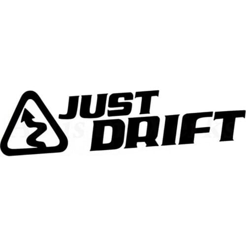 16cm*4.4cm Just Drift Fashion Stickers Decals Car Styling Motorcycle Black/Silver S3-4544