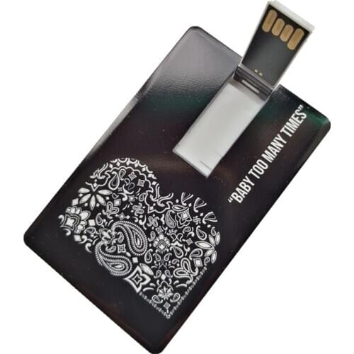 10PCS/LOT Business Credit Card Usb flash drive Pen memory stick disk Custom logo DIY Logo USB2.0 1GB 2GB 4GB 8GB 16GB 32GB