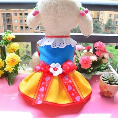 Winter Dog Dress Cute Girl Dog Clothes Skirt Wedding Costumes Puppy Dresses Yorkshire Pomeranian Poodle Schnauzer Pet Clothing