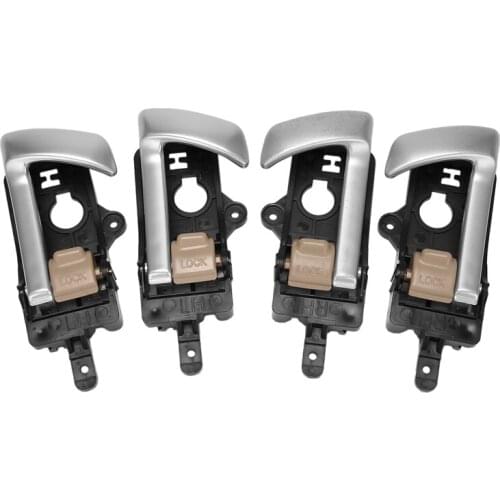 4Pcs Interior Inner Door Handle (4 Doors)for 2007-2012 Hyundai Santa Fe WITH/ Beige Knob 82610-2B010 82620-2B010