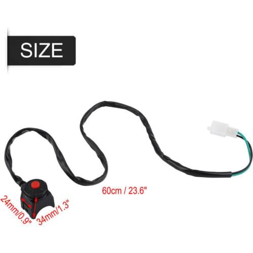 7/8" Motorcycle Handlebar Engine Start Kill Switch Horn Flashlight Headlight Control ON/OFF