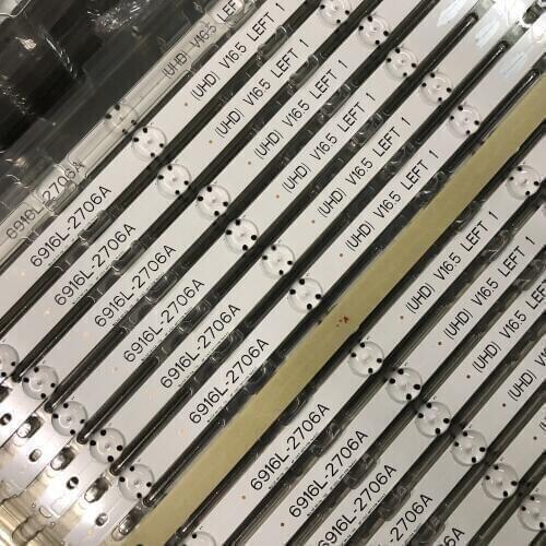 8 PCS LED backlight strip for 49inch TV 49LF513A-TA 49LF5400-NB 49LF5400-SB 49L F5400-TB 49LH5100 49LH5100-CE 49LH5100-DF