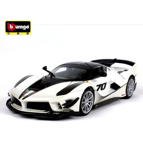 Bburago 1:18 Alloy Diecast Metal Vehicle FXX K EVO #70 Track Car Model Toys Adult Collectible Gifts Souvenir Display