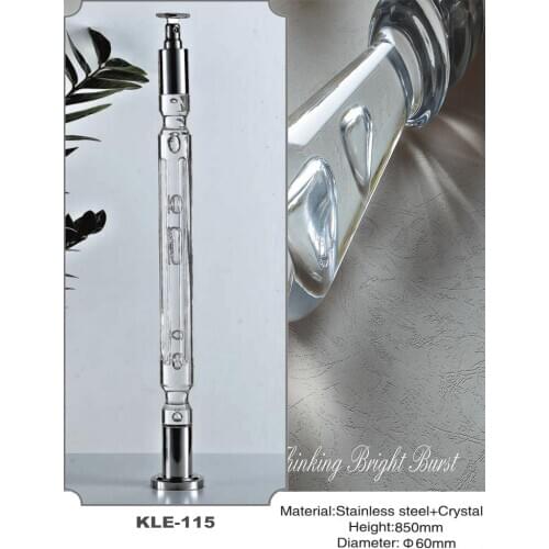 Freeshipping 850mm Dia 60mm Acrylic Archic Royal Pantinated Pole Pillar Baluster Post for Stair and Handrail