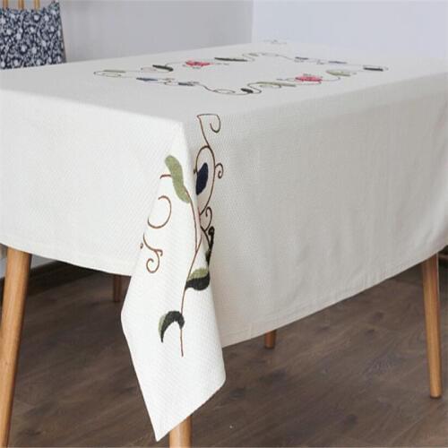 Free Shipping Honeycomb Cotton Tablecloth Lovely Embroidery Cover Coffee Tea Mat Pad Dining Hotel Wedding Gift Blanket Antependi