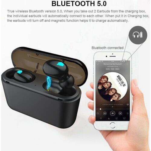 PYMH Wireless Earbuds TWS Mini True Bluetooth 5.0 Stereo Earphone Bass In-Ear Headset