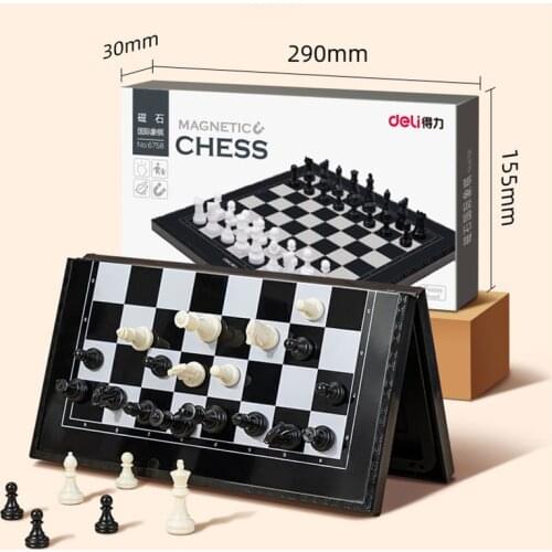 BSTFAMLY Magnetic Plastic Chess Set Portable Game of International Chess Folding Chessboard Chess game Toy Gift for Kids I162