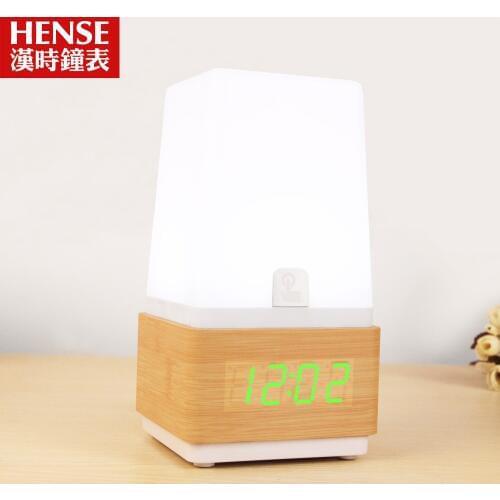 Alarm clock alarum brief wood clock luminous bedside electronic clock mute clock wonderful gift
