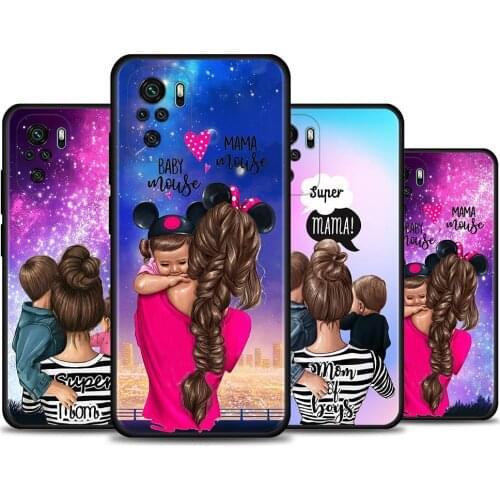 Super Mom Baby Girl Boy Soft Funda for Redmi K40 Plus 9A 9C 9T Coque Phone case For Redmi Note 10 Pro Max 9 9s 9t 8t 7 Cover