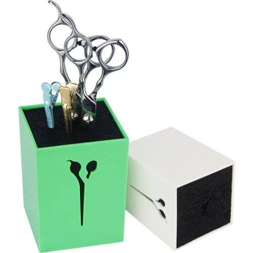 Hair Care Styling Tools Holder Environmentally Friendly Acrylic Salon Scissors Holder Shears Comb Organizer Convenient Use