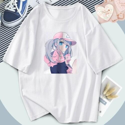 Cartoon Girl Printed T Shirts Women Fashion Print 2021 Retro Tshirts Outdoor Vintage Tops Tees Funny Clothing Female Camiaetas
