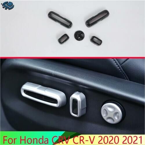 For Honda CRV CR-V 2020 2021 Car Accessories ABS Interior Inner Seat Adjustment Switch Knob Button Cover Trim