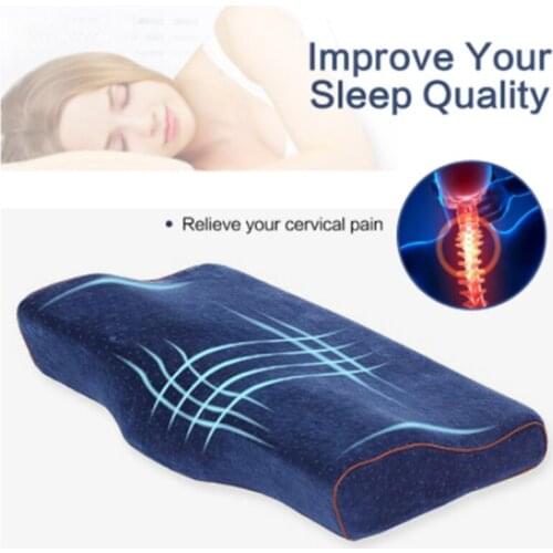 Butterfly Pillow Space Memory Foam Pillow Neck Pillow Massage Ergonomic Curve Cervical Orthopedic Sleeping Head Cushion Pillow