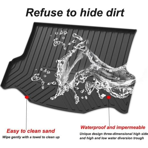 Muchkey TPE Trunk Mat For Toyota RAV4 2013-2015 2016 2017 2018/RAV4 SUV/Hybrid 2019 2020 2021 Car Accessories Custom Cargo Liner