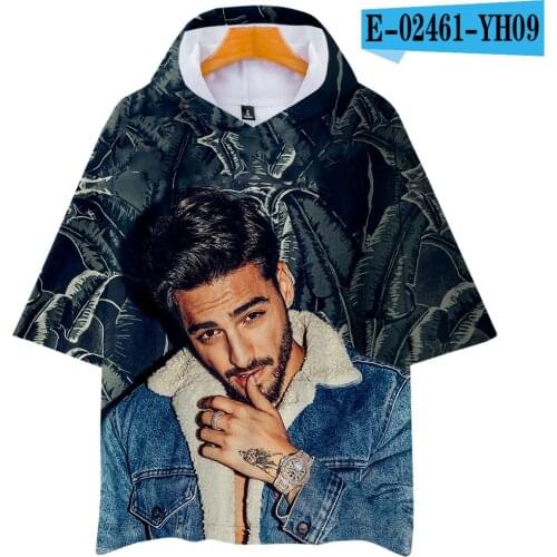 Hip Pop Newest Maluma Colombian singer and songwriter Comfortable Hoodies High Quality T-shirt Singer Mens Short Sleeve