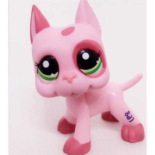 Pet Shop Lps Toys Dog GREAT DANE Collection Real White Brown Old Puppy Littlest Animal Figure Cute Child Gift Toys