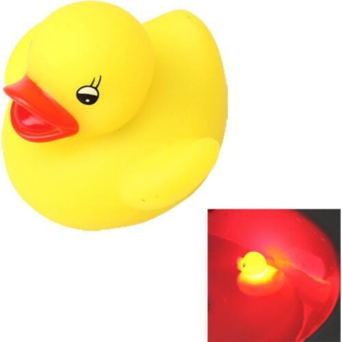 Hot Selling Baby Kits Bath Toy Yellow Changing Multi Color LED Lamp Light Flashing Duck Toy LBV Shopping