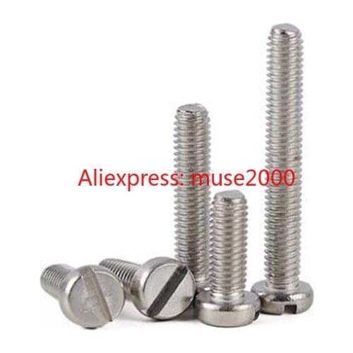 M1.6 M2 M2.5 x 3 4 5 6 8 10 20 mm Slotted drive round button head Steel screw bolt 304 stainless steel screw GB65