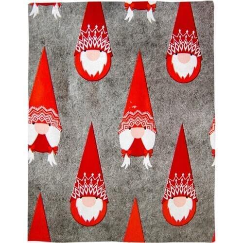 Santa Claus Cartoon Cute Throw Blanket Portable Soft Bedspread Microfiber Flannel Blankets for Beds