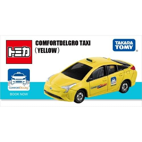 TOMY 1:64 SG Comfortdelgro TAXI Yellow Simulation Model Car