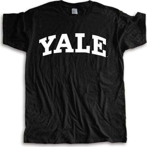 Tshirt men summer top tees Yale T-Shirt - Officially Licensed Arched Logo unisex t-shirt loose style tops