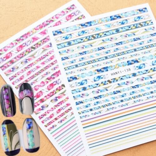 Newest Hanyi137 138 nail art sticker decal stamping back gule DIY nail decoration tools