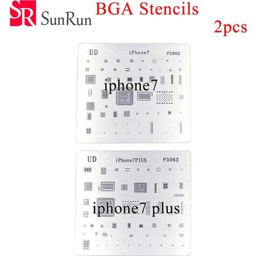 New! High quality 2pcs BGA chip reballing stencil dedicate for iPhone7 iPhone7Plus iPhone 6S 6S+ iPhone6S Plus 6S/6S