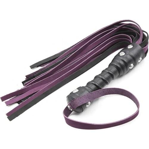 Sex Flogger Queen Whip Bdsm Bondage Sex Toys for Adults 77cm Handmade Plait Genuine Leather Pimp Whip Racing sexy toys harness