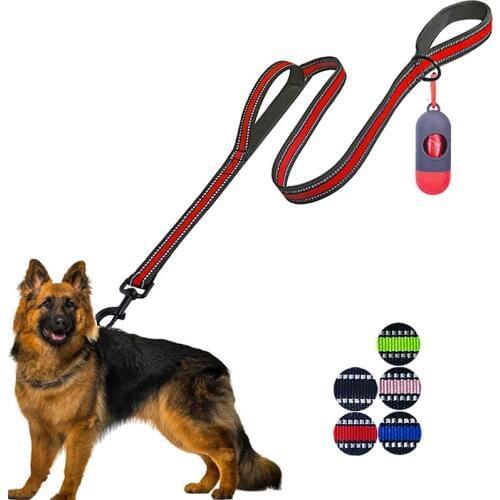Double Handle New Dog Harness Leash,5 FT Dog Leashes with Comfortable Padded ,Reflective Dog Leashes for Small Medium Large Dogs