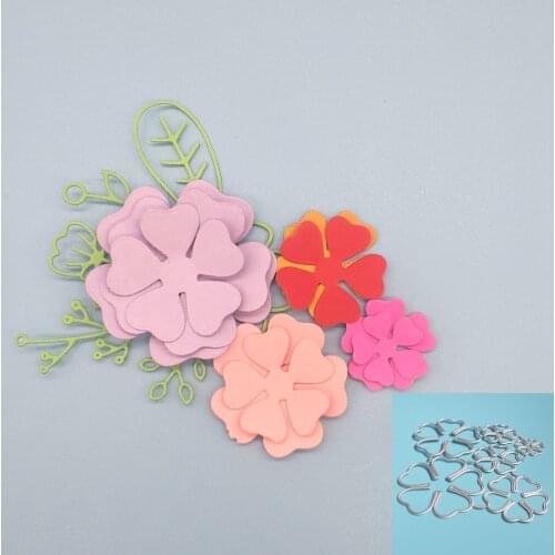 Design of New clipping Matrix for 6 Flower Rose Decoration Clipper Card