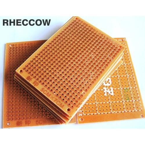 RHECCOW 25pcs 7x9cm 7*9cm Single Side Printed CIRCUIT PANEL SOLDER Universal PCB Prototype Board For DIY