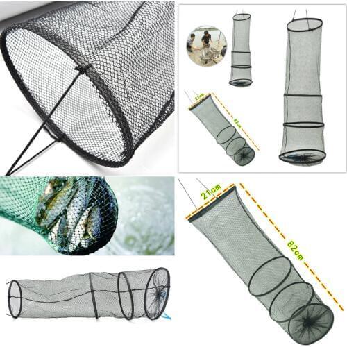 New 3 Layers Collapsible Fishing Basket Dip Net Fishing Cage to Keep Fish Alive in the Water 82cm Fishing Accessories Tool
