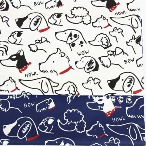 DIY Sewing Handmade Pillow Tissus Baby Dress Patchwork Quilting Fat Quarters Fabric WOW Dog Printed 100% Cotton Fabric