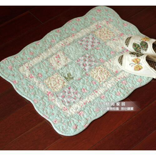 Little Floral Quilted Patchwork Carpet Rustic Rugs Cute Floor Mats Doormats Slip-resistant Pad Bedside Carpet Mat Free Shipping