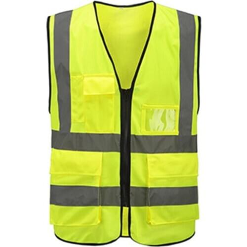Multi-pocket Reflective Vest Riding Traffic Vest Safety Railway Coal Miners Uniform Vest Breathable Reflective Vest