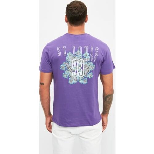 Trendyol Men 'S Regular Fit Short-Sleeve T-Shirt TMNSS21TS3672