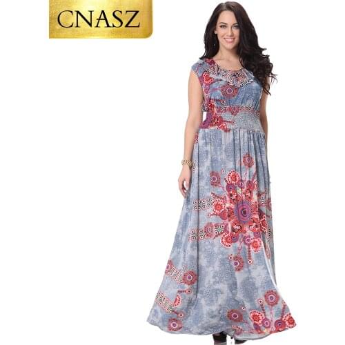 Womens Plus Size Print Maxi Long Beach Dress For Batwing Sleeve Straight Empire bohemian Dress