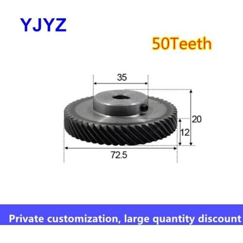 1pcs 1M 50T Width Helical Gear Metal Wheel Motor Gear Bore 8mm/10mm/12mm Large Torque 90 Angle Gear