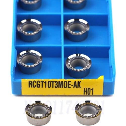 10pcs RCGT0803MOE-AK H01 RCGT1003MOE-AK H01 CNC Lathe Turning Tool RCGT10T3MOE-AK H01 RCGT1204MOE-AK H01 Carbide Milling Inserts