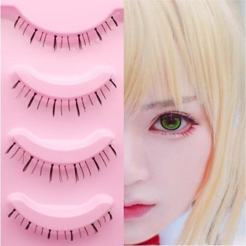 5 Pairs Short Cos Little Devil Lower Eyelashes False Eyelashes Natural Nude Makeup Cute Girl Lower Eyelashes Japanese Makeup