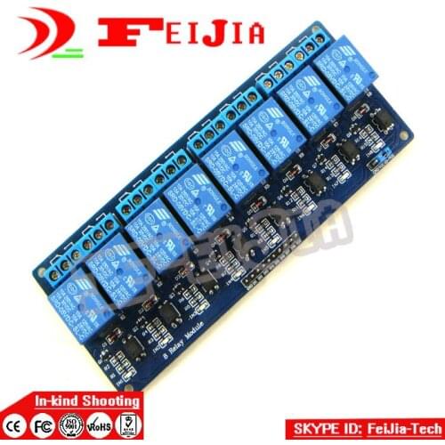 5PCS 8 channel 8-channel relay control panel PLC relay 5V module for ard uino hot sale in stock With optocoupler