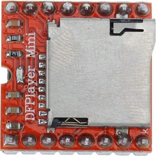 5Pcs Mini MP3 Player Module TF SD with Simplified Output Speaker MP3-TF-16P for Arduino