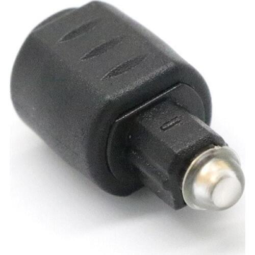 10PCS 3.5mm Female Mini Jack Plug To Digital Toslink Male Audio Adapter Square male to 3.5 round female Fiber spdif connector