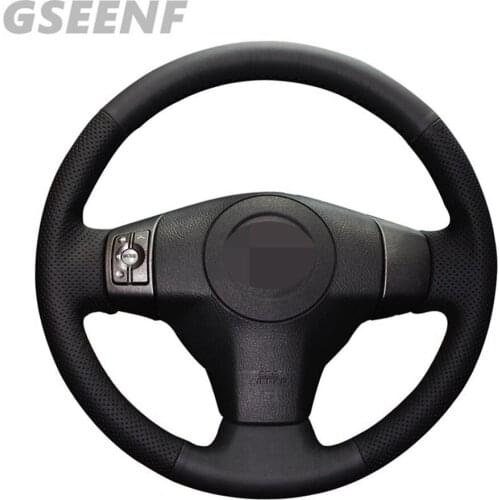Car Accessories Steering Wheel Cover For Toyota Yaris Vios RAV4 2006-2009 Scion XB 2008 Black Hand-stitched Artificial Leather