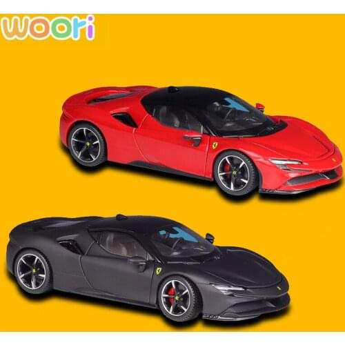 Bburago 1:24 Ferrari SF90 Stradale Sports Car Static Die Cast Vehicles Collectible Model Car Toys Metal Alloy